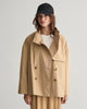 DARK KHAKI, MID LENGTH TRENCH JACKET, FRONT-VIEW BY GANT AU.