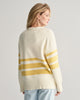 CREAM, GANT VARSITY V-NECK CARDIGAN, BACK-VIEW BY GANT AU.