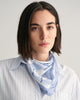 DOVE BLUE, MAGNOLIA PRINT SILK SCARF BY GANT AU.