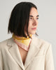 DUSTY YELLOW, MAGNOLIA PRINT SILK SCARF BY GANT AU.