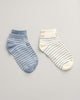 2-Pack Breton Striped Ankle Socks