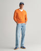 SWEET ORANGE, CLASSIC COTTON V-NECK BY GANT AU.