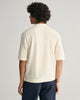 CREAM, TEXTURED COTTON SS SHIRT, BACK-VIEW BY GANT AU.