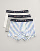 SHADE BLUE, SHIELD STRIPE TRUNK 3-PACK BY GANT AU.