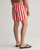 BRIGHT RED, SWIM SHORTS BLOCK STRIPE, BACK-VIEW BY GANT AU.