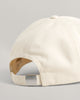 CREAM, LOGO SCRIPT COTTON TWILL CAP, CLOSE-UP BY GANT AU.