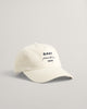 CREAM, LOGO SCRIPT COTTON TWILL CAP, FRONT-VIEW BY GANT AU.