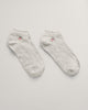 LIGHT GREY MELANGE, SHIELD ANKLE SOCKS 2-PACK BY GANT AU.