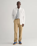 DARK KHAKI, REGULAR TWILL CHINOS, FRONT-VIEW BY GANT AU.