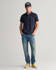 EVENING BLUE, REG SHIELD SS PIQUE POLO BY GANT AU.