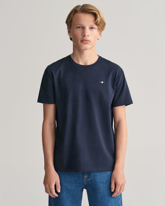 MODEL WEARING SHIELD SS T-SHIRT