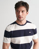 EGGSHELL, BAR STRIPE SS T-SHIRT, CLOSE-UP BY GANT AU.