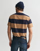 WARM KHAKI, BAR STRIPE SS T-SHIRT, BACK-VIEW BY GANT AU.