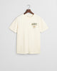 CREAM, CREST GRAPHIC TSHIRT BY GANT AU.