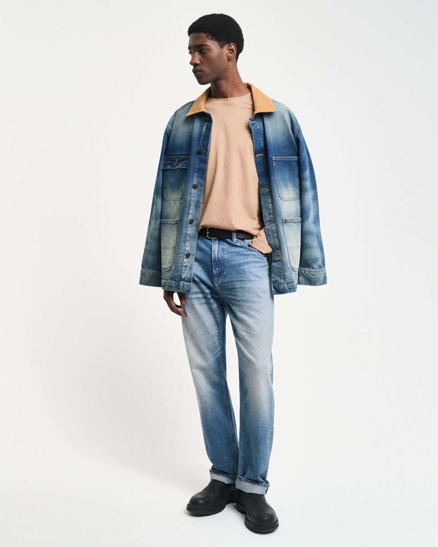 WARM KHAKI, REG SHIELD LS T-SHIRT BY GANT AU.