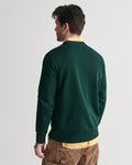 TARTAN GREEN, REG SHIELD C-NECK SWEAT, BACK-VIEW BY GANT AU.
