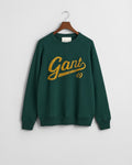 TARTAN GREEN, GRAPHIC C-NECK SWEAT, FLAT-LAY BY GANT AU.