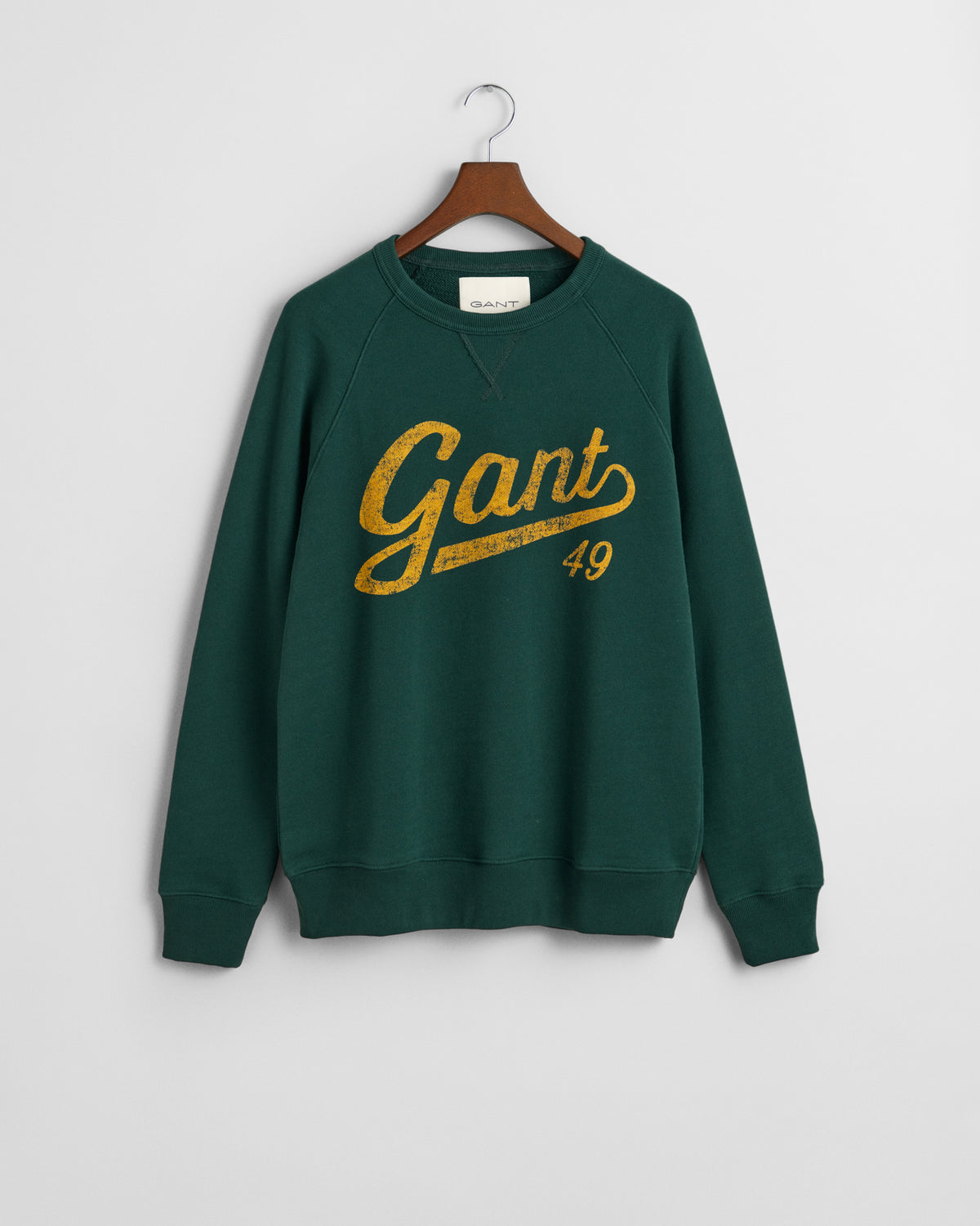 TARTAN GREEN, GRAPHIC C-NECK SWEAT, FLAT-LAY BY GANT AU.