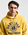 MODEL WEARING FRONT GRAPHIC SWEAT HOODIE