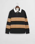 BLACK, BLOCK STRIPE HEAVY RUGGER, FLAT-LAY BY GANT AU.
