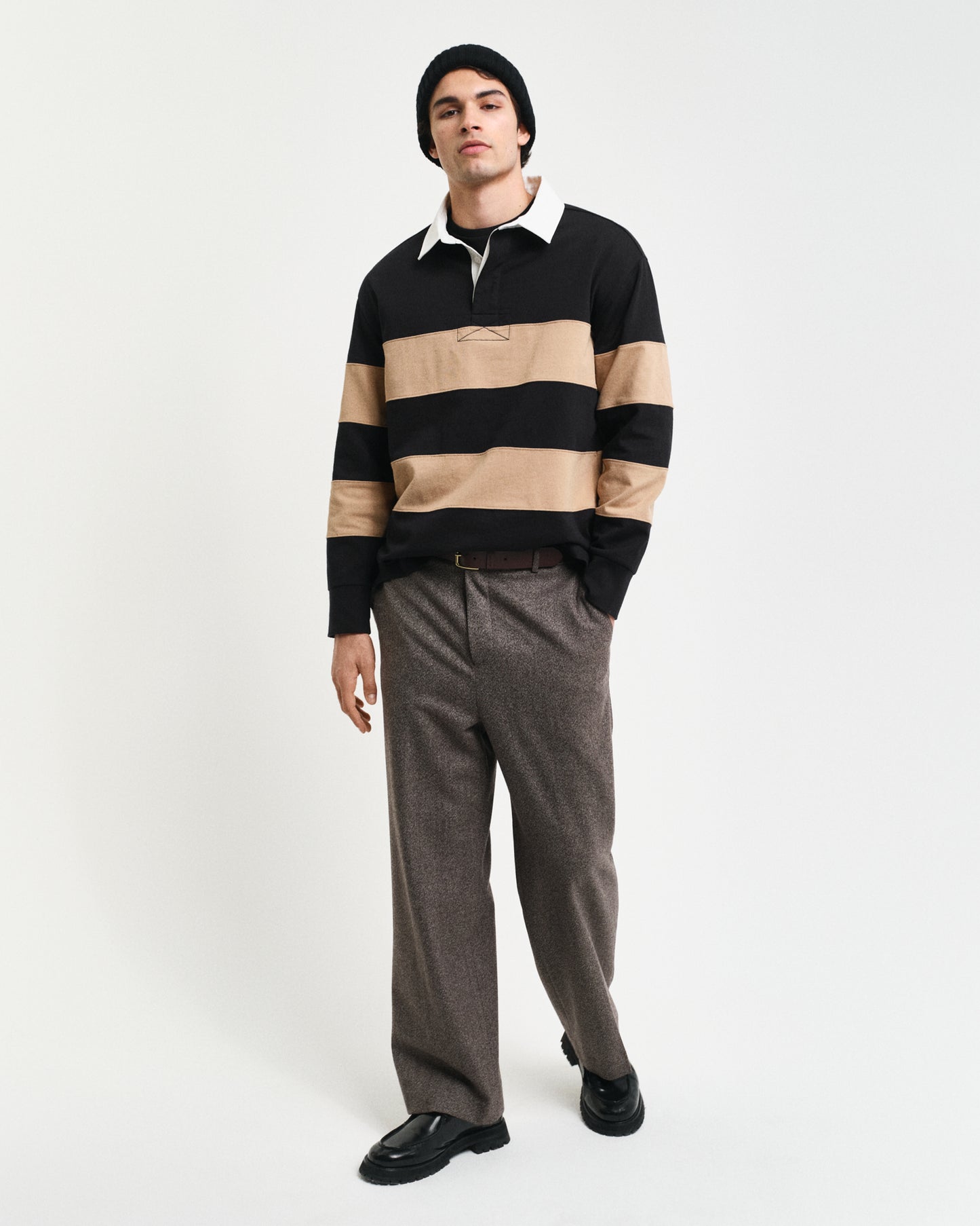 BLACK, BLOCK STRIPE HEAVY RUGGER BY GANT AU.