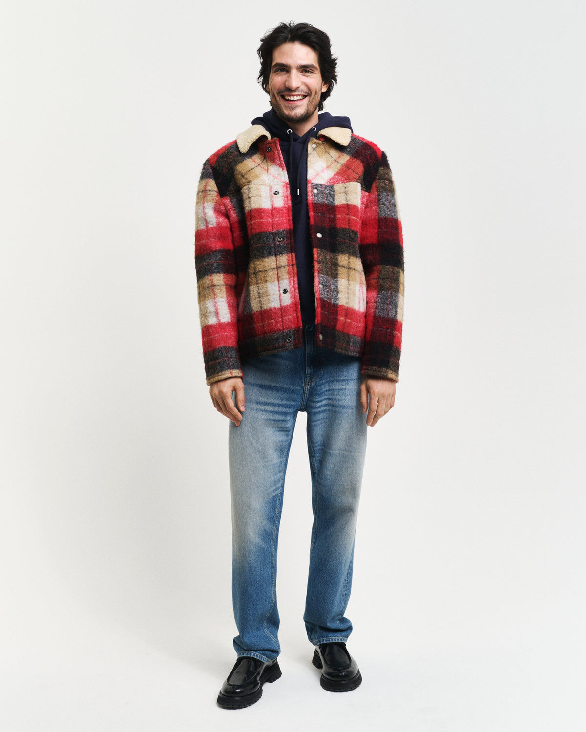 EVENING BLUE, EMBOSSED SWEAT HOODIE BY GANT AU.