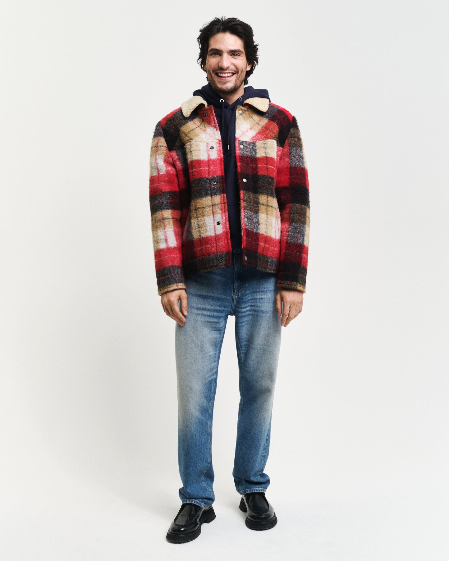 EVENING BLUE, EMBOSSED SWEAT HOODIE BY GANT AU.