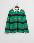 GREEN PEAS, MULTI STRIPE HEAVY RUGGER, FLAT-LAY BY GANT AU.