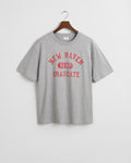 GREY MELANGE, GRAPHIC T-SHIRT, FLAT-LAY BY GANT AU.