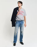 GREY MELANGE, GRAPHIC T-SHIRT BY GANT AU.
