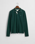 TARTAN GREEN, TEXTURED COLLAR POLO, FLAT-LAY BY GANT AU.