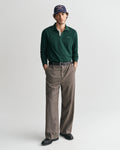 TARTAN GREEN, TEXTURED COLLAR POLO BY GANT AU.