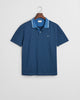 VINTAGE BLUE, MICRO HOUNDSTOOTH POLO BY GANT AU.