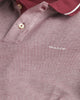 WINE RED, MICRO HOUNDSTOOTH POLO, CLOSE-UP BY GANT AU.