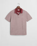 WINE RED, MICRO HOUNDSTOOTH POLO BY GANT AU.