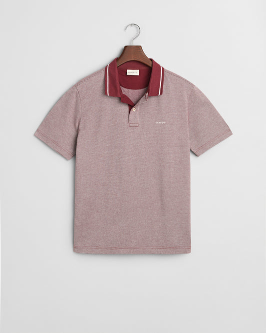 WINE RED, MICRO HOUNDSTOOTH POLO BY GANT AU.