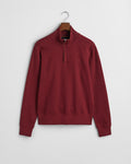 WINE RED, SACKER RIB HALF ZIP, FLAT-LAY BY GANT AU.