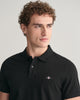 BLACK, REG SHIELD SS PIQUE POLO, CLOSE-UP BY GANT AU.