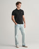 BLACK, REG SHIELD SS PIQUE POLO BY GANT AU.