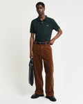TARTAN GREEN, REG SHIELD SS PIQUE POLO BY GANT AU.