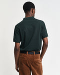 TARTAN GREEN, REG SHIELD SS PIQUE POLO, BACK-VIEW BY GANT AU.