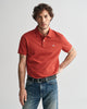 IRON RED, REG SHIELD SS PIQUE POLO, FRONT-VIEW BY GANT AU.