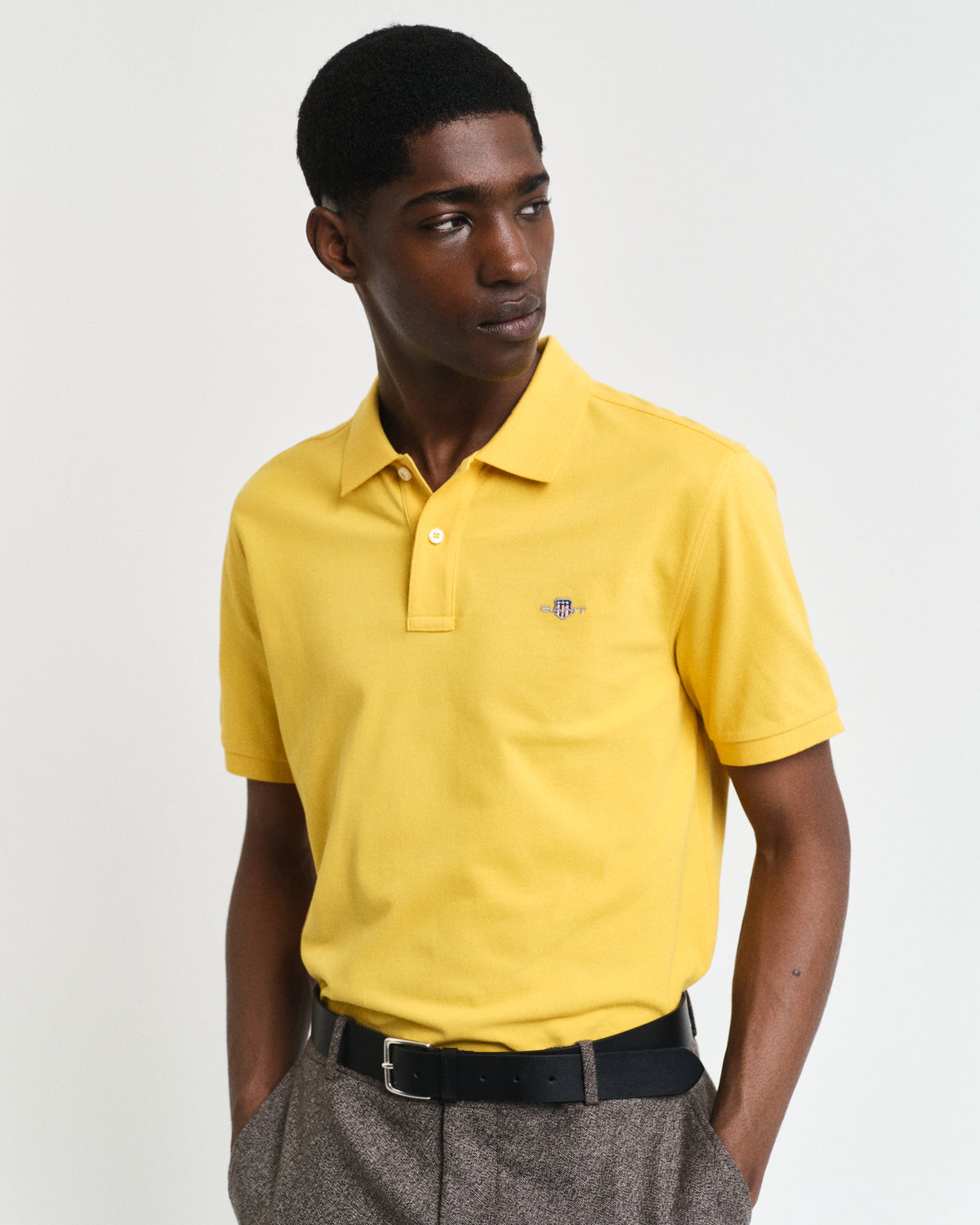 FADED SUNSET, REG SHIELD SS PIQUE POLO, FRONT-VIEW BY GANT AU.