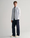 LIGHT BLUE, REG CLASSIC POPLIN GINGHAM SHIRT BY GANT AU.