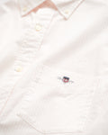 LIGHT PINK, REG CLASSIC OXFORD STRIPE SHIRT, FLAT-LAY BY GANT AU.