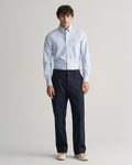 LIGHT BLUE, SLIM STRETCH OXFORD SHIRT BY GANT AU.