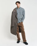 DEEP FOREST GREEN, REG POPLIN SMALL CHECK SHIRT BY GANT AU.