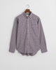 PLUMPED RED, REG POPLIN SMALL CHECK SHIRT, FLAT-LAY BY GANT AU.