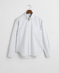 EGGSHELL, REG ARCHIVE OXFORD STRIPE SHIRT, FLAT-LAY BY GANT AU.