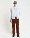 EGGSHELL, REG ARCHIVE OXFORD STRIPE SHIRT BY GANT AU.